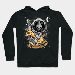 Astronaut Horse Ethereum ETH Coin To The Moon Crypto Token Cryptocurrency Blockchain Wallet Birthday Gift For Men Women Kids Hoodie